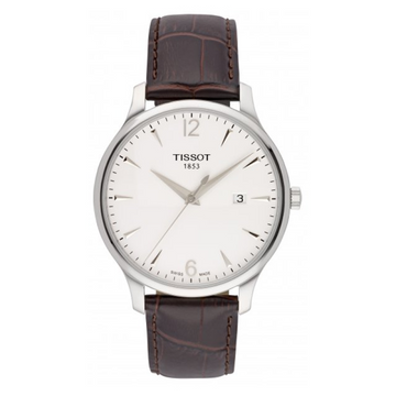 Buy Tissot Men’s Swiss Made Quartz Brown Leather Strap Silver Dial 42mm Watch T063.610.16.037.00 in Pakistan