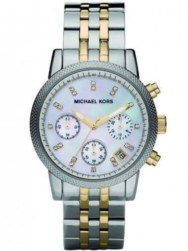 Buy Michael Kors Jet Set Chronograph White Dial Two-tone Strap Ladies Watch - Mk5057 in Pakistan