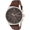 Buy Hugo Boss Mens Quartz Brown Leather Strap Black Dial 44mm Watch - 1513494 in Pakistan