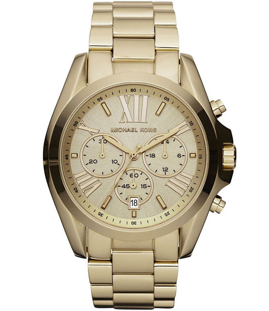Buy Michael Kors Runway Gold Stainless Steel Gold Dial Chronograph Quartz Watch For Ladies - Mk5777 in Pakistan