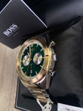 Buy Hugo Boss Mens Chronograph Quartz Stainless Steel Green Dial 44mm Watch - 1513872 in Pakistan
