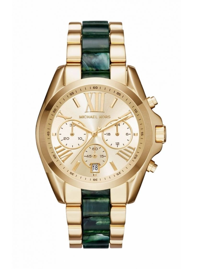 Buy Michael Kors Bradshaw Chronograph Gold Dial Two Tone Strap Ladies Watch - Mk6397 in Pakistan