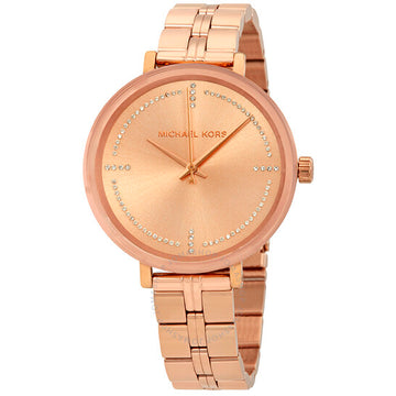 Buy Michael Kors Womens Bridgette Rose Gold Tone Crystal Bracelet Watch - MK3793 in Pakistan