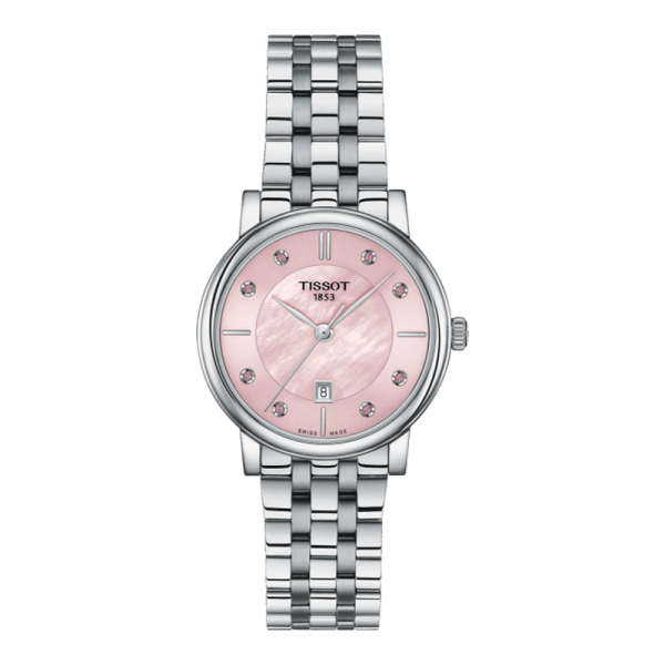 Buy Tissot Women’s Quartz Swiss Made Silver Stainless Steel Pink Dial 30mm Watch T122.210.11.159.00 in Pakistan