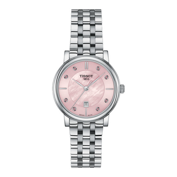 Buy Tissot Women’s Quartz Swiss Made Silver Stainless Steel Pink Dial 30mm Watch T122.210.11.159.00 in Pakistan