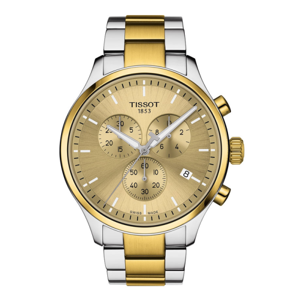 Buy Tissot Men’s Quartz Swiss-Made Two-tone Stainless Steel Champagne Dial 45mm Watch T116.617.22.021.00 in Pakistan