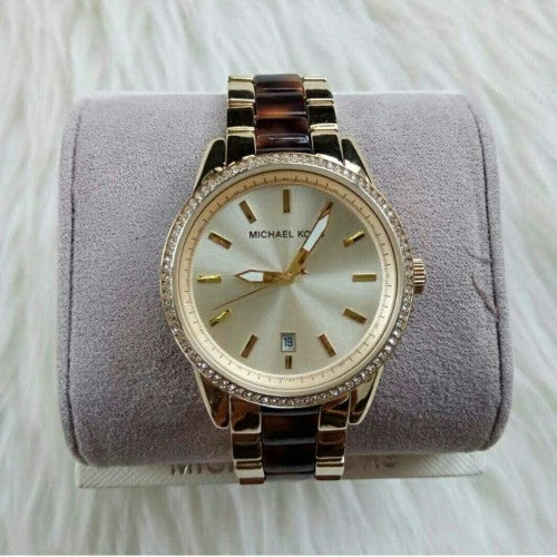 Buy Michael Kors  Gold Dial Two Tone Stainless Steel Women's Watch - Mk6372 in Pakistan