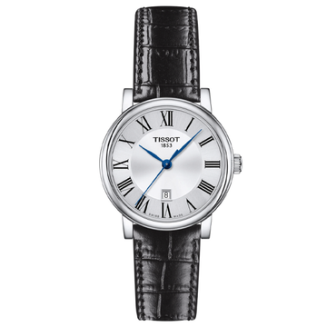Buy Tissot Women’s Quartz Swiss Made Black Leather Strap Silver Dial 30mm Watch T122.210.16.033.00 in Pakistan