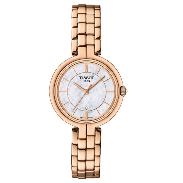 Buy Tissot Women’s Quartz Swiss Made Rose Gold Stainless Steel Mother Of Pearl Dial 30mm Watch T094.210.33.111.01 in Pakistan