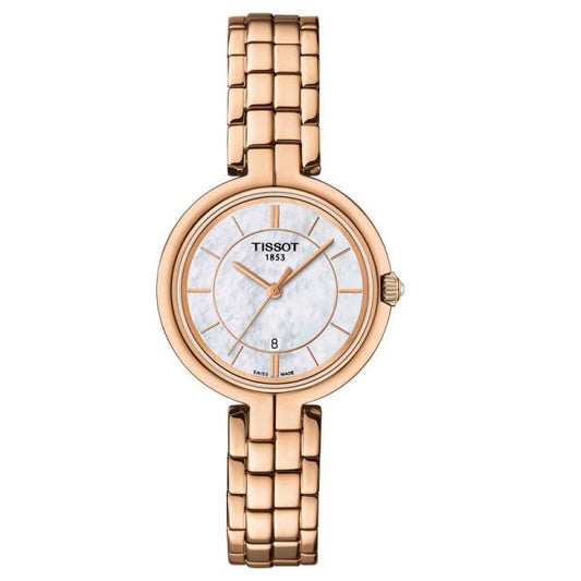 Buy Tissot Women’s Quartz Swiss Made Rose Gold Stainless Steel Mother Of Pearl Dial 30mm Watch T094.210.33.111.01 in Pakistan