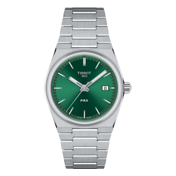 Buy Tissot Unisex Quartz Swiss Made Silver Stainless Steel Green Dial 35mm Watch T137.210.11.081.00 in Pakistan