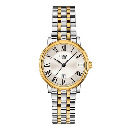 Buy Tissot Women’s Quartz Swiss Made Two-tone Stainless Steel Silver Dial 30mm Watch T122.210.22.033.00 in Pakistan