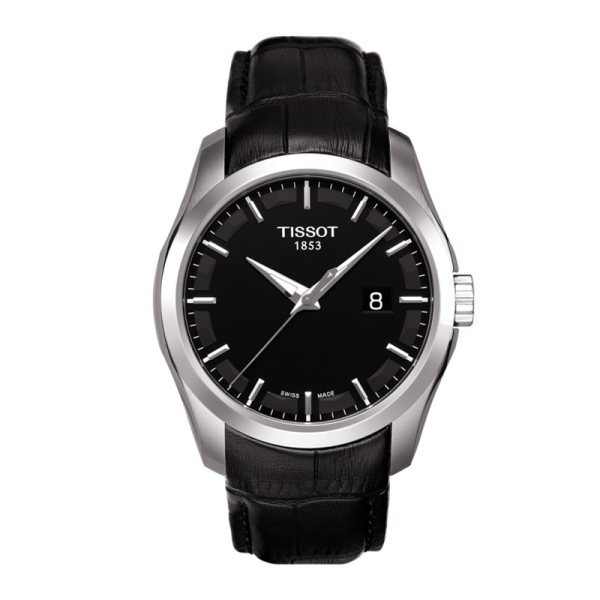 Buy Tissot Men’s Swiss Made Quartz Black Leather Strap Black Dial 39mm Watch T035.410.16.051.00 in Pakistan
