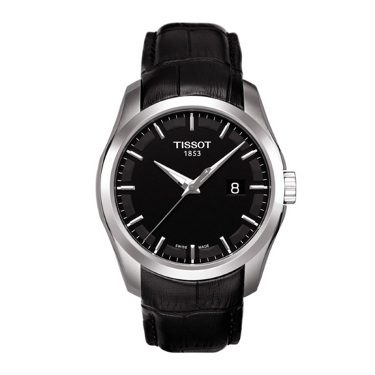 Buy Tissot Men’s Swiss Made Quartz Black Leather Strap Black Dial 39mm Watch T035.410.16.051.00 in Pakistan