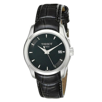 Buy Tissot Women’s Quartz Swiss Made Black Leather Strap Black Dial 33mm Watch T035.210.16.051.00 in Pakistan
