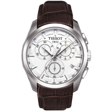 Buy Tissot Men’s Quartz Swiss Made Brown Leather Strap Silver Dial 41mm Watch T035.617.16.031.00 in Pakistan