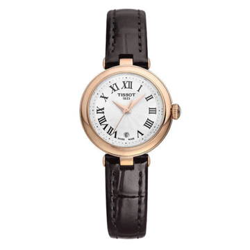 Buy Tissot Women’s Quartz Swiss Made Brown Leather Strap White Dial 26mm Watch T126.010.36.013.00 in Pakistan