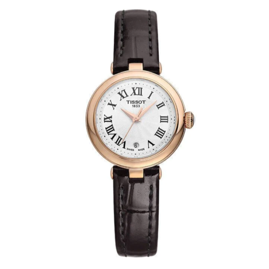 Buy Tissot Women’s Quartz Swiss Made Brown Leather Strap White Dial 26mm Watch T126.010.36.013.00 in Pakistan