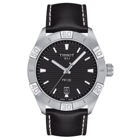 Buy Tissot Men’s Swiss Made Quartz Black Leather Strap Black Dial 42mm Watch T101.610.16.051.00 in Pakistan