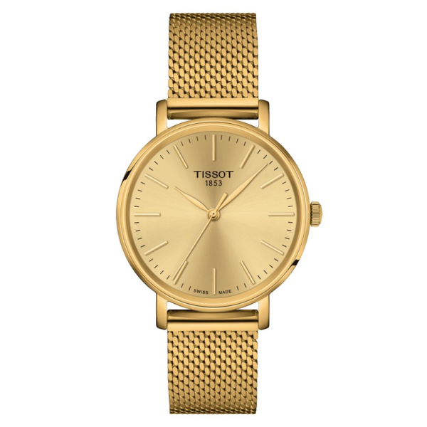 Buy Tissot Women’s Quartz Swiss Made Gold Stainless Steel Champagne Dial 34mm Watch T143.210.33.021.00 in Pakistan