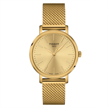 Buy Tissot Women’s Quartz Swiss Made Gold Stainless Steel Champagne Dial 34mm Watch T143.210.33.021.00 in Pakistan