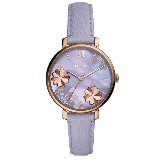 Buy Fossil Women's Quartz Purple Leather Strap Purple Mother OF Pearl Dial 36mm Watch ES4814 in Pakistan