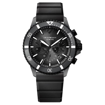 Buy Emporio Armani Men's Quartz Black Silicone Strap Black Dial 43mm Watch AR11515 in Pakistan