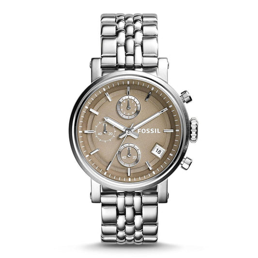 Buy Fossil Women's Quartz Silver Stainless Steel Brown Dial 39mm Watch ES3747 in Pakistan