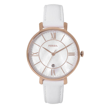 Buy Fossil Women's Quartz White Leather Strap Mother OF Pearl Dial 36mm Watch ES4579 in Pakistan