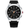 Buy Tommy Hilfiger Men's Quartz Black Silicone Strap Black Dial 44mm Watch 1791898 in Pakistan