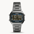Buy Retro Digital Smoke Digital Dial Grey Steel Strap Watch For Men in Pakistan