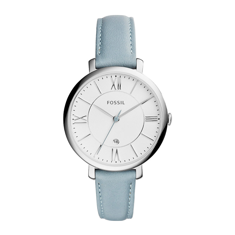 Buy Fossil Women's Quartz Light Blue Leather Strap White Dial 36mm Watch ES3821 in Pakistan