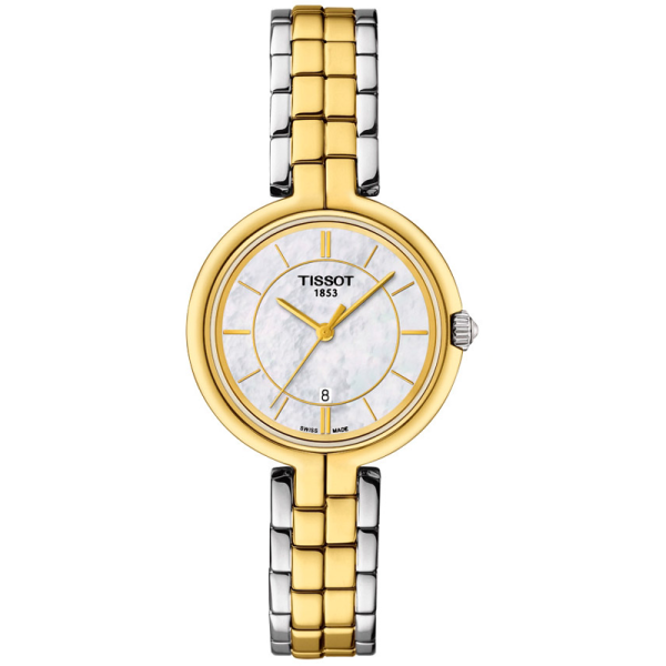 Buy Tissot Women’s Quartz Swiss Made Two-tone Stainless Steel Mother of Pearl Dial 26mm Watch T094.210.22.111.01 in Pakistan