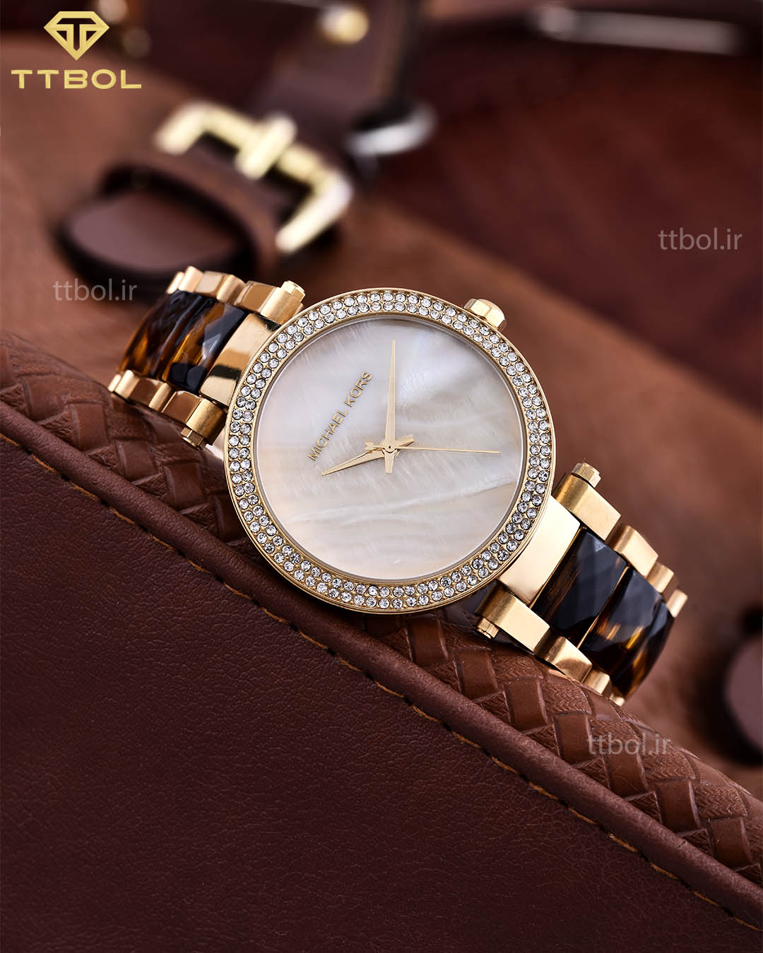 Buy Michael Kors Parker Mother Of Pearl Dial Two Tone Stainless Steel Strap Women's Watch - Mk6518 in Pakistan