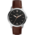 Buy Minimalist Black Dial Brown Leather Strap Watch For Men in Pakistan