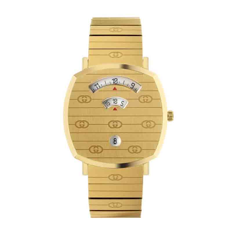Buy Gucci Grip Gold Dial Gold Stainless Steel Strap Watch for Men - YA157409 in Pakistan