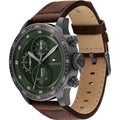 Buy Tommy Hilfiger Mens Quartz Leather Strap Green Dial 46mm Watch - 1791809 in Pakistan
