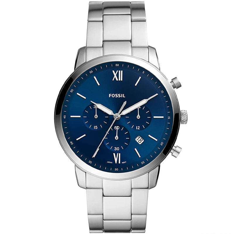 Buy Fossil Men's Chronograph Quartz Stainless Steel Blue Dial 44mm Watch FS5792 in Pakistan