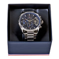 Buy Tommy Hilfiger Mens Quartz Silver Stainless Steel Blue Dial 44mm Watch - 1710448 in Pakistan
