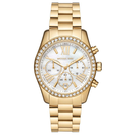 Buy Michael Kors Women's Quartz Gold Stainless Steel Mother Of Pearl Dial 38mm Watch MK7241 in Pakistan