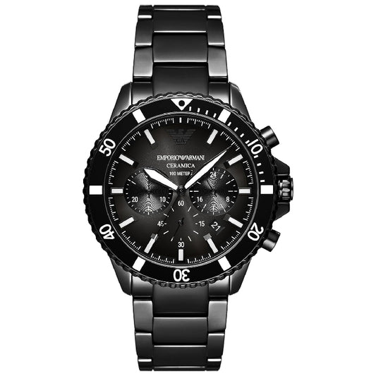 Buy Emporio Armani Men's Quartz Black Ceramic Chain Black Dial 43mm Watch AR70010 in Pakistan