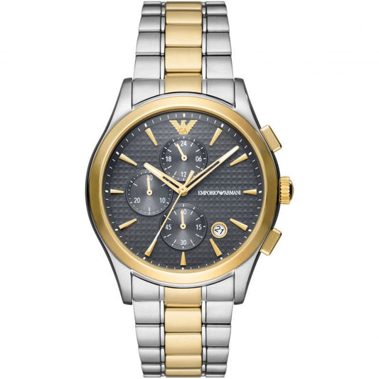 Buy Emporio Armani Men's Quartz Two Tone Stainless Steel Grey Dial 42mm Watch AR11527 in Pakistan