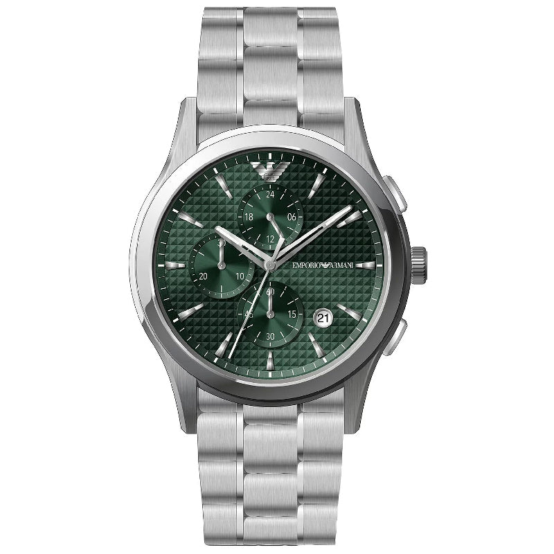Buy Emporio Armani Men's Quartz Silver Stainless Steel Green Dial 42mm Watch AR11529 in Pakistan