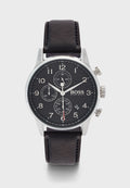 Buy Hugo Boss Navigator Black Dial Black Leather Strap Watch for Men - 1513678 in Pakistan