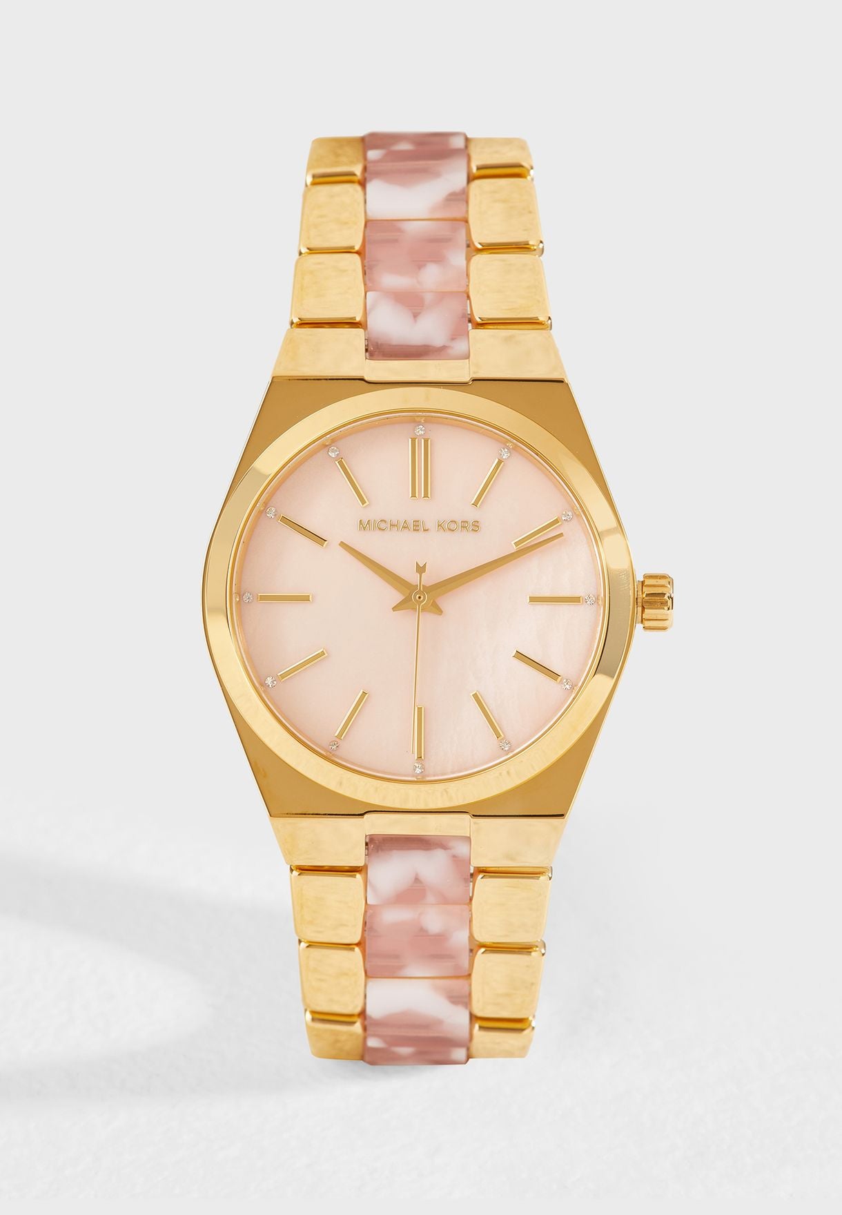 Buy Michael Kors Channing Pink Dial Two Tone Steel Strap Watch for Women - MK6650 in Pakistan