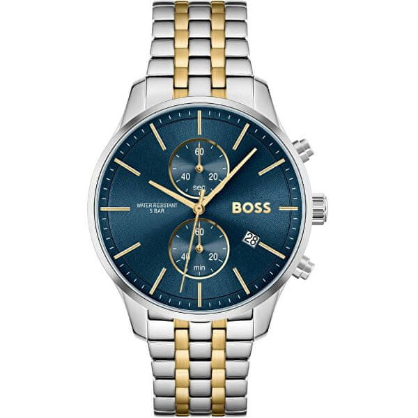 Buy Hugo Boss Mens Quartz Two-tone Stainless Steel Blue Dial 42mm Watch - 1513976 in Pakistan