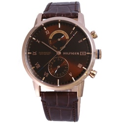 Buy Tommy Hilfiger Mens Quartz Leather Strap Brown Dial 44mm Watch - 1710400 in Pakistan