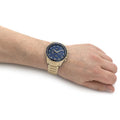 Buy Tommy Hilfiger Mens Quartz Gold Stainless Steel Blue Dial 44mm Watch - 1791834 in Pakistan
