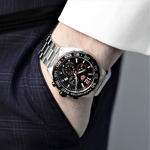 Buy Tag Heuer Formula 1 Black Dial Silver Steel Strap Watch for Men - CAZ1010.BA0842 in Pakistan