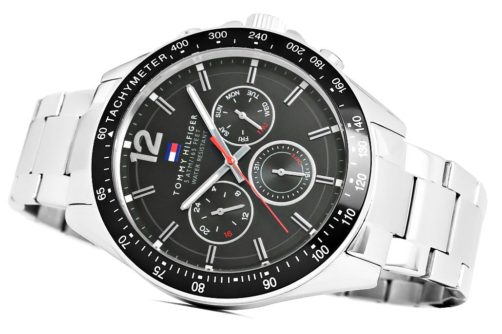 Buy Tommy Hilfiger Mens Analog Display Quartz Black Dial 46mm Watch - 1791104 in Pakistan